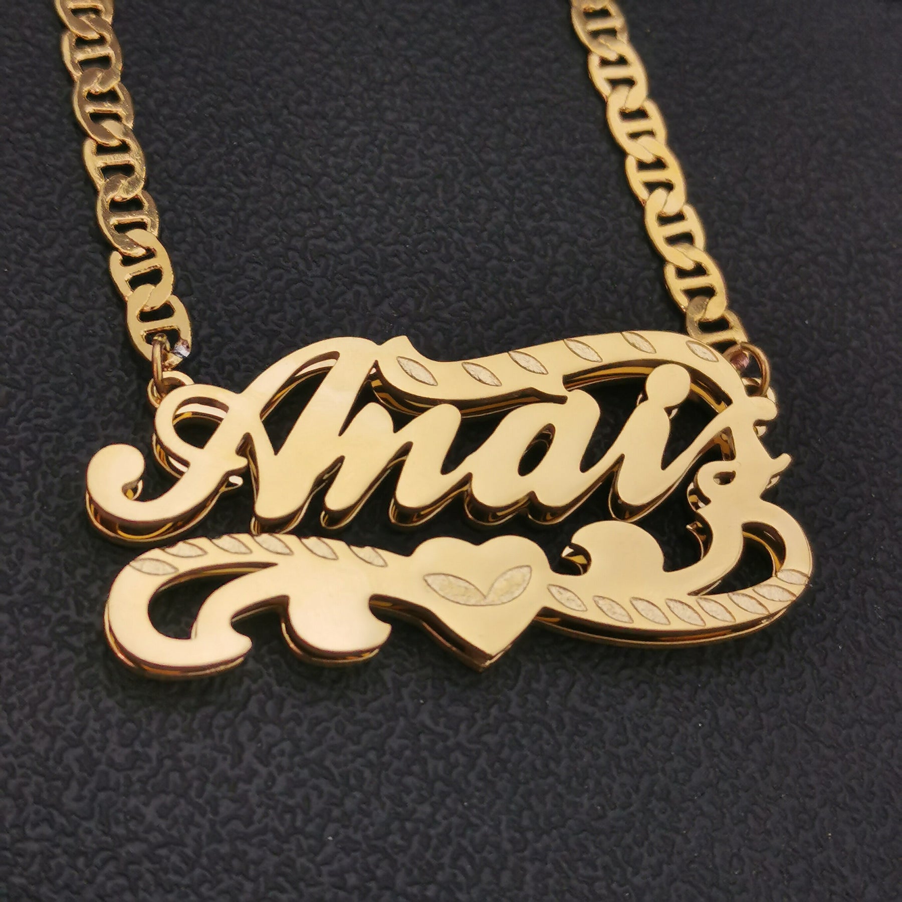 gold filled name necklace