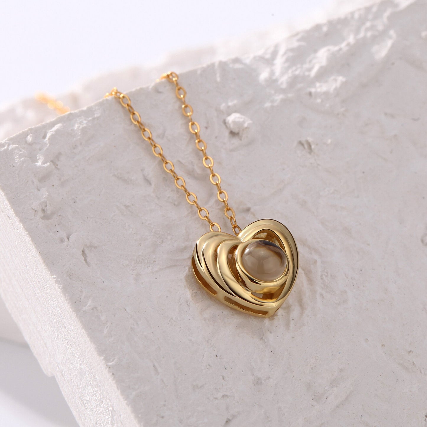 Customized photo necklace Projection Necklace Pendant For Lover Girlfriend