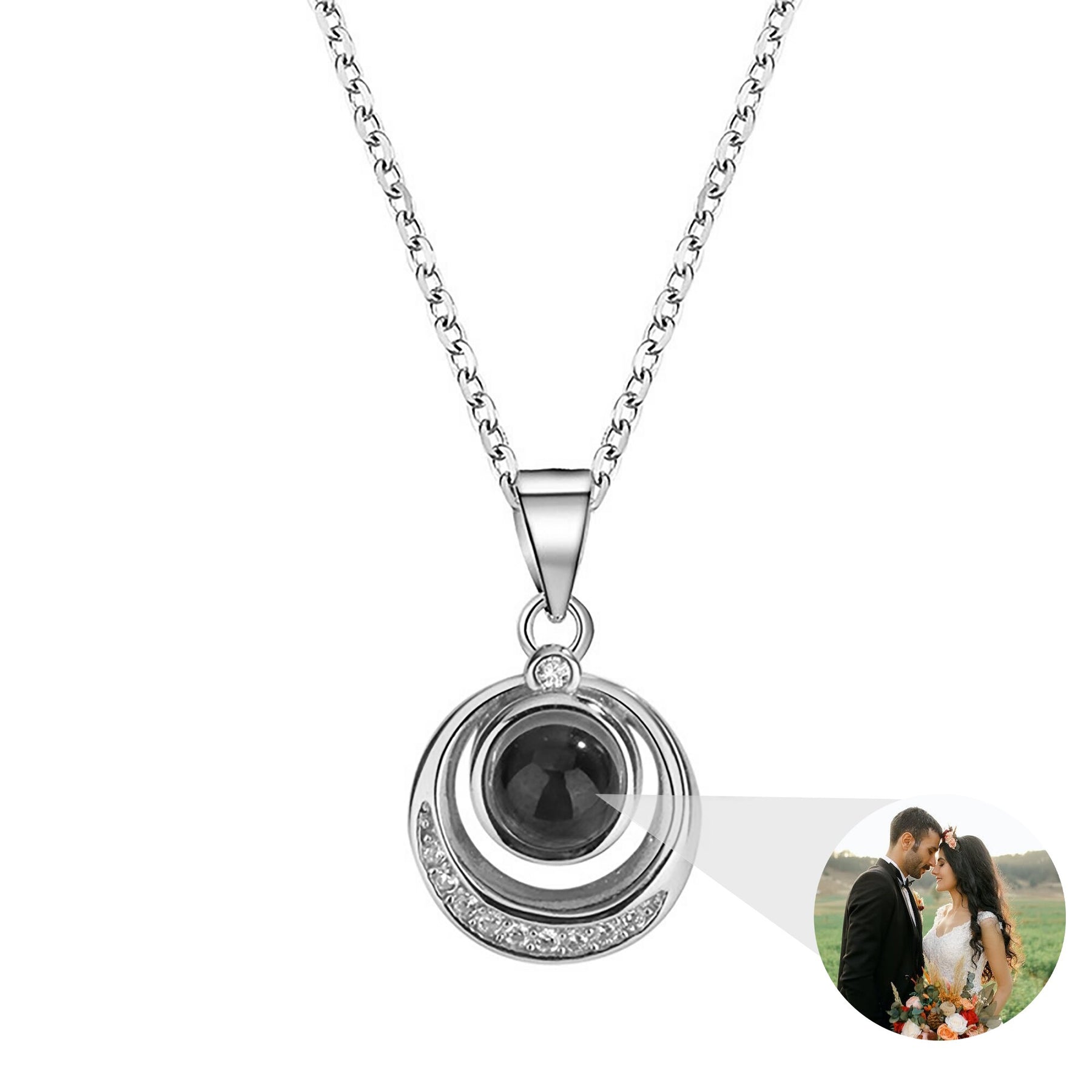 Customized photo projection necklace Creative Pendant is a Commemorative Gift