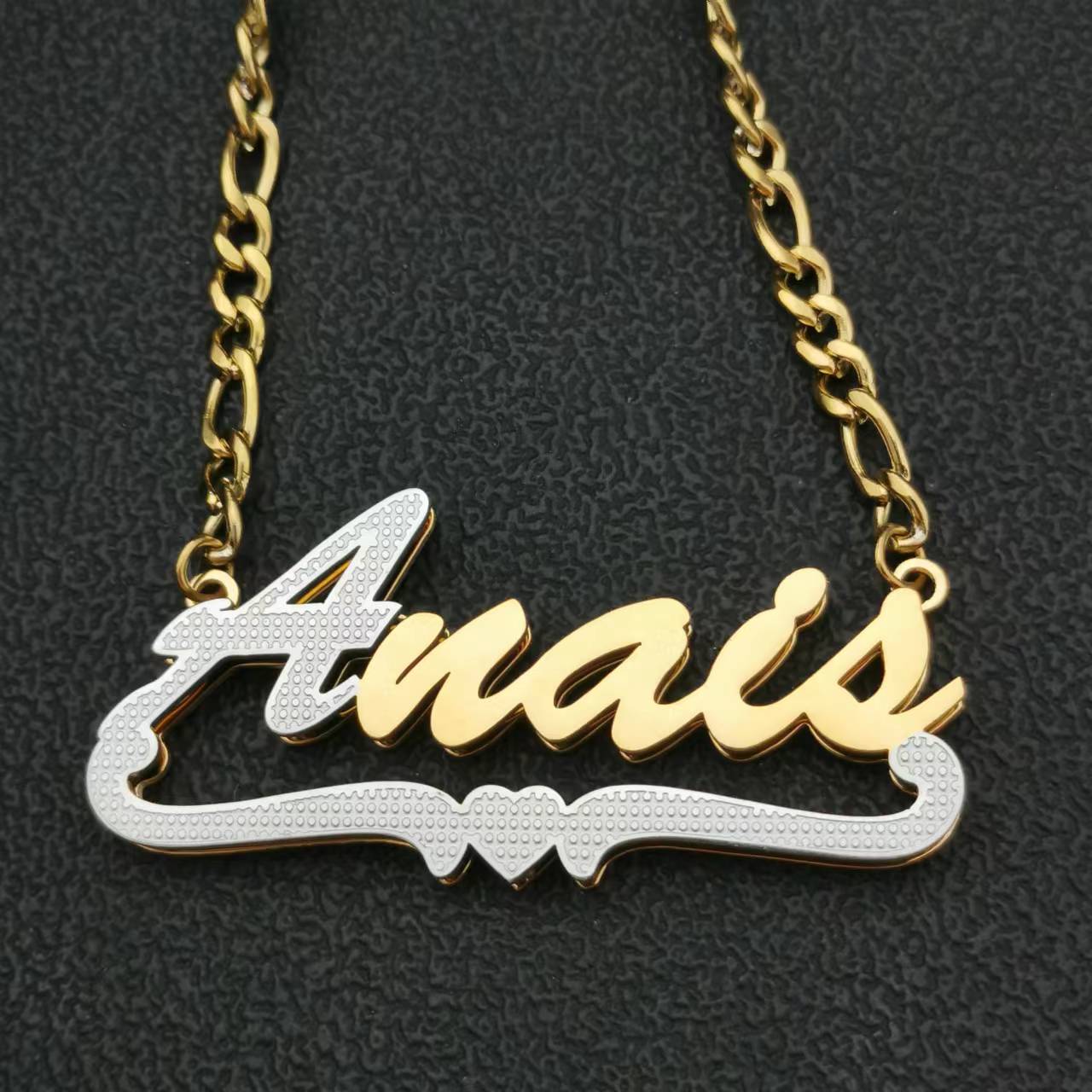 gold name choker