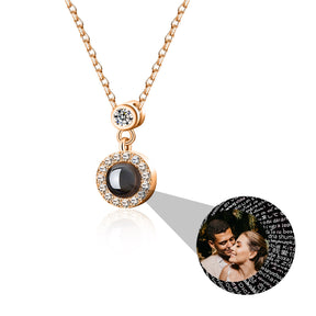 Customizable Photo Projection Necklace Couple Girlfriend Couple Jewelry