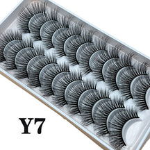 Strip Lashes 10 Paar Fluffy Mink Lashes 3D-Wimpern mit falschem Volumen