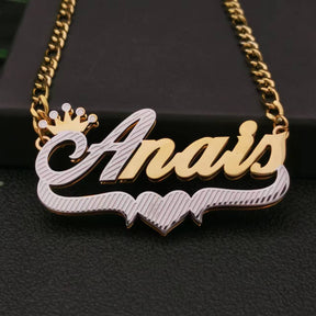 real 14k solid gold name necklace