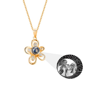 Flowers that can be customized for photos Projection Necklace  Pendant Jewelry