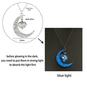 Luminous Dragon Necklace Glowing Night Fluorescence Silver Plated Glow In The Dark Necklace