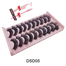 Strip Lashes 10-pairs Fluffy Mink Lashes 3D False Volume Eyelashes