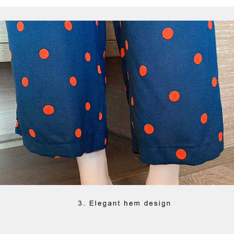 Jumpsuit Summer 2022 Long Overalls Wide Leg Pants for Women Polka Dot Rompers