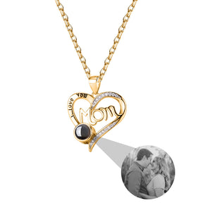 Love projection necklace with customizable photos Pendant Memorial Gift Anniversary gift