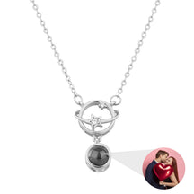 Planet with customizable photos Projection Necklace Pendant Jewelry