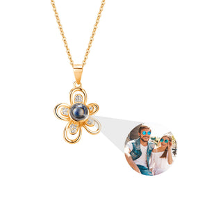 Flowers that can be customized for photos Projection Necklace  Pendant Jewelry