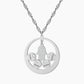 Round Family Name Necklace Hamsa Hand Stainless Steel Necklace Zircon Evil Eye Fatma's Hand