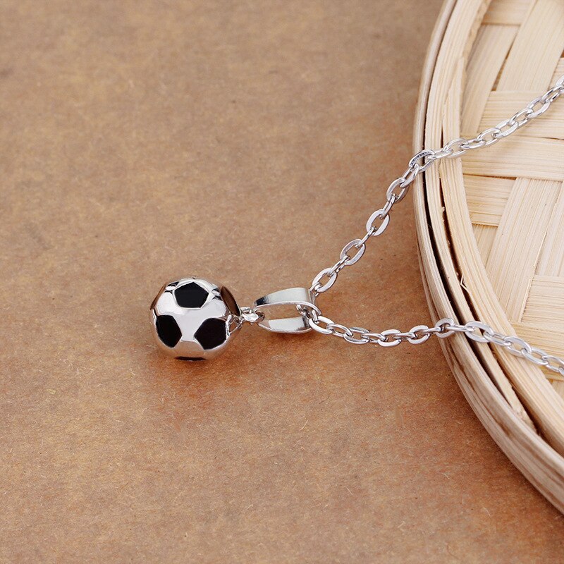 Football Link Chain Soccer Charm Necklace Pendant Gold Color Sport Ball Jewelry