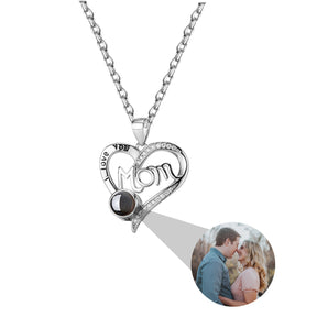 Love projection necklace with customizable photos Pendant Memorial Gift Anniversary gift