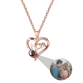 Love projection necklace with customizable photos Pendant Memorial Gift Anniversary gift