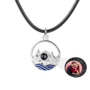 Couples who can customize photos Projection Necklace  Pendant Jewelry For Lover Girlfriend