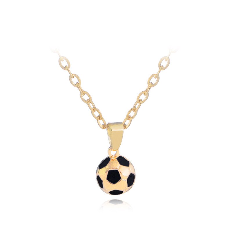 Fußball Gliederkette Fußball Charm Halskette Anhänger Gold Farbe Sport Ball Schmuck