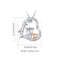 Elefant Mutter und Sohn Halskette Herzform Kristallschmuck Muttertagsgeschenk