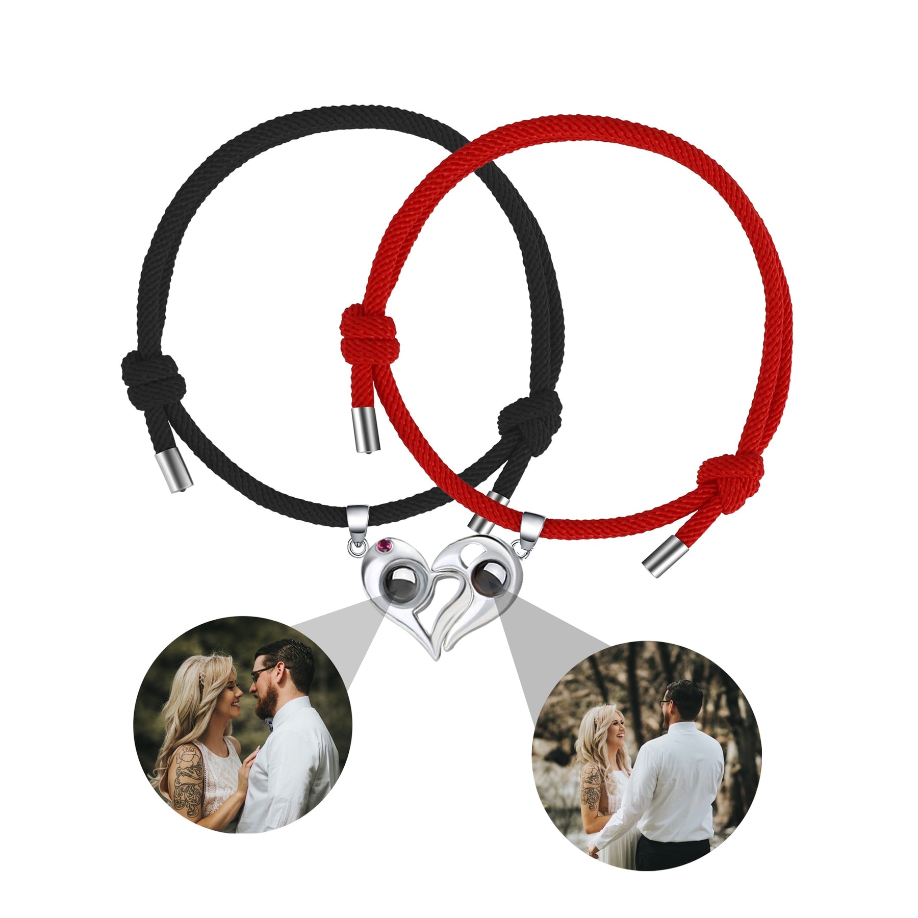 Customizable photo Projection Couple Bracelet  Simple Projection Shake Bracelet