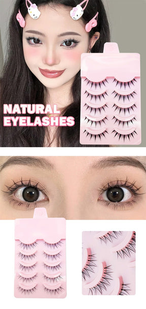 Manga Lashes Soft Natural Eyelashes Thick False Eyelashes