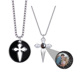 Coppie che possono personalizzare le foto Gioielli con ciondolo collana di proiezione