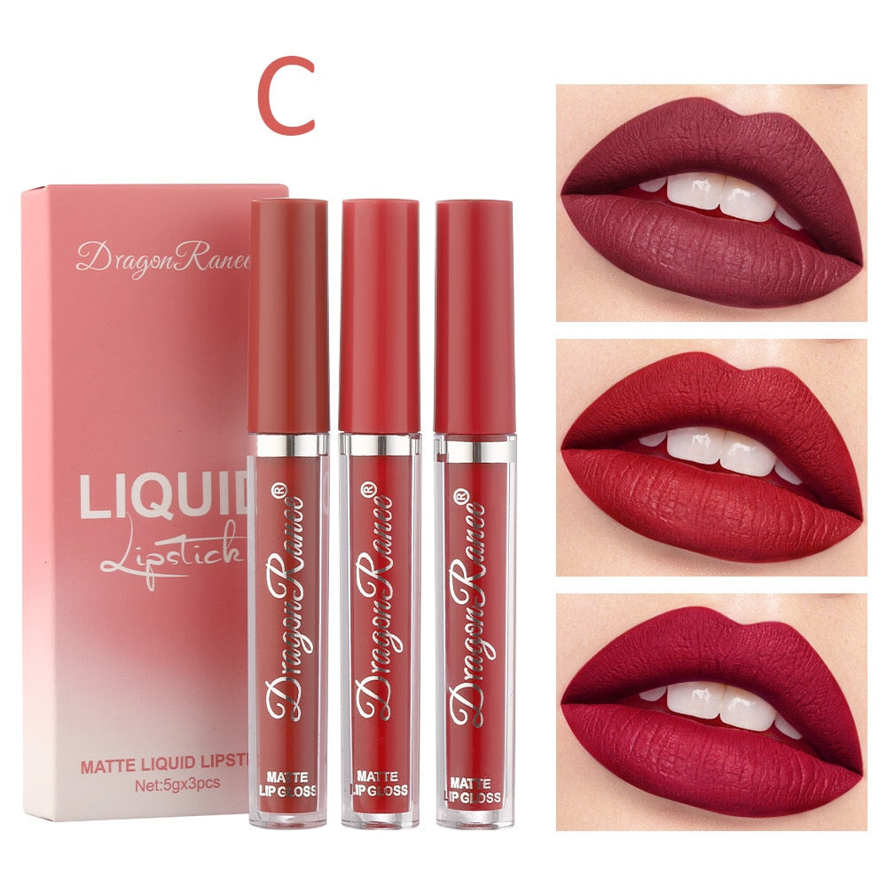 Liquid Lipstick Set Ultra Matte Velvet Waterproof Long Lasting Lip Glosses Nude Makeup Cosmetic Kit-2