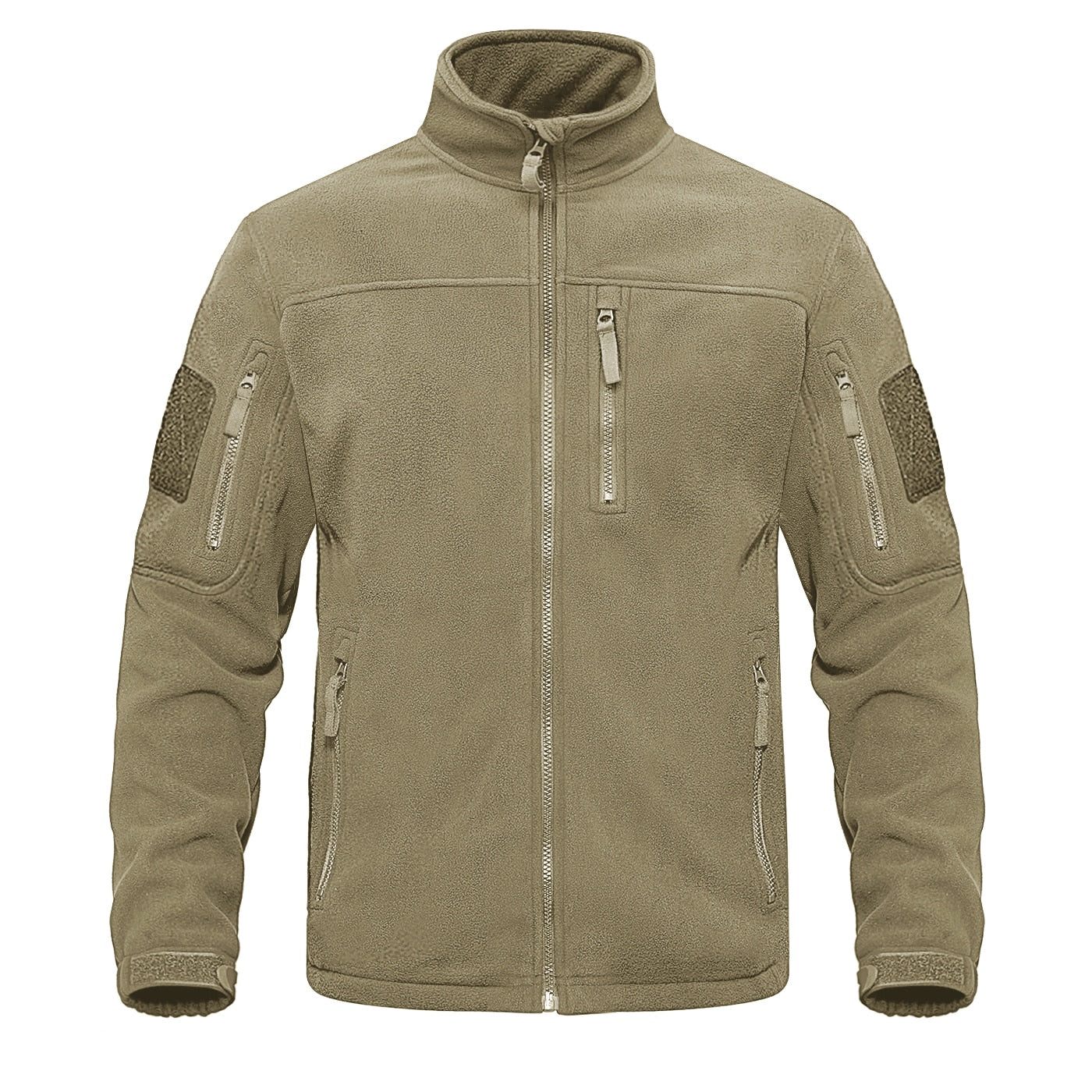 Full Zip Up Tactical Army Fleece Jacket Military Thermal Warm Outwear Windbreaker