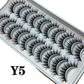 Strip Lashes 10 Paar Fluffy Mink Lashes 3D-Wimpern mit falschem Volumen