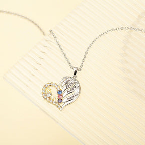 Customized Name Heart Shaped Semi Diamond Necklace Necklace Temperament Clavicle Chain