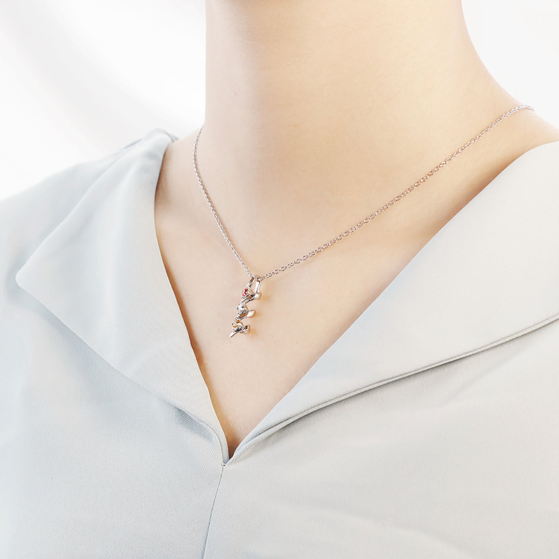 Anpassbare Geburtsstein-Anhänger-Halskette für Frauen-Choker-Mutter-Geburtstags-Schmuck