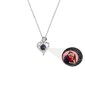 Love Rose with Customized PhotosProjection Necklace Pendant Jewelry For Lover Girlfriend