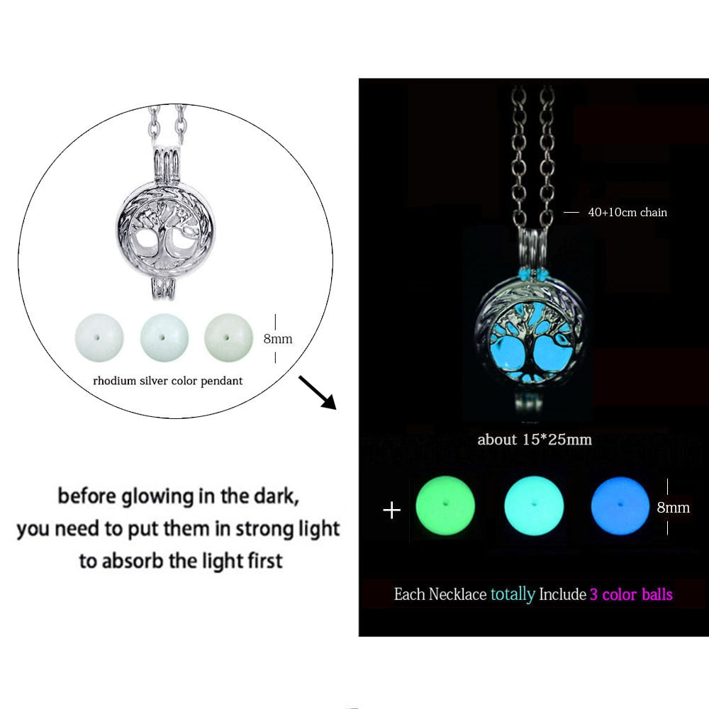 Luminous Dragon Necklace Glowing Night Fluorescence Silver Plated Glow In The Dark Necklace