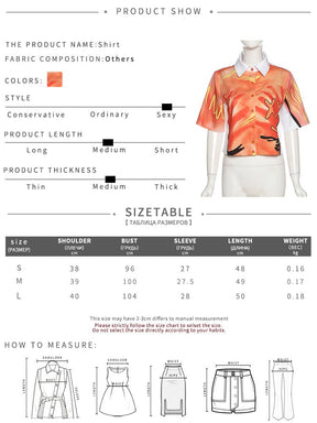 Fashion Casual Print Shirt Women Summer New 2022 Short Sleeve T Shirt Female Streetwear