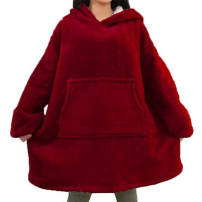 Winter Oversized Hoodies Women Giant Hoody Flannel Fleece Wearable Blanket