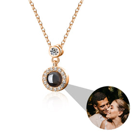 Customizable Photo Projection Necklace Couple Girlfriend Couple Jewelry