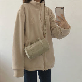 Hooded Sweatshirt Casual Thick Warm Loose Padded Jackets Coat