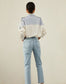 Patchwork Lapel Women Shirts Long Sleeve Single-breasted Loose Female Blouses