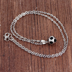 Football Link Chain Soccer Charm Necklace Pendant Gold Color Sport Ball Jewelry