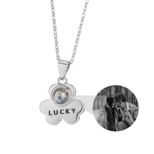 Customizable Photo Bear Projection Necklace Silver Shiny Necklace