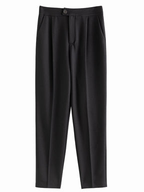 Tapered Nine-point Pant Women All-match Straight Loose Casual Female Suit Pants