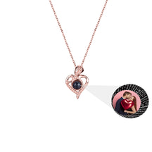 Love Rose with Customized PhotosProjection Necklace Pendant Jewelry For Lover Girlfriend