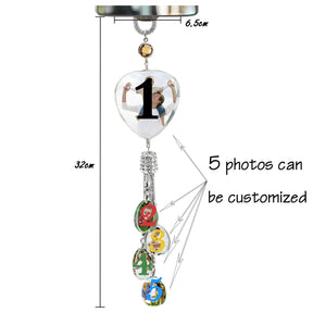 Customizable photos Car Rearview Mirror Hanging Ornament Artificial Crystal Styling