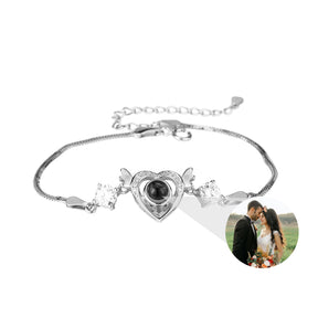 Customized projection bracelet for famous photos Personalized Circle Photo Bracelet