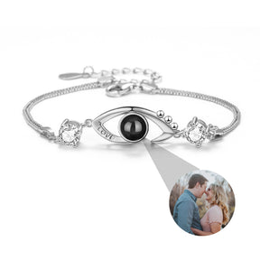 Customizable Photo EyesCircle Projection Bracelets Personalized  Couple Memorial Jewelr