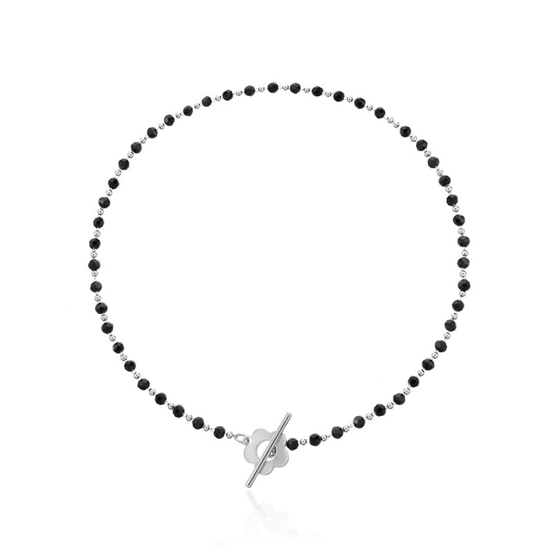 Beads Women's Neck Chain Kpop Pearl Choker Necklace Gold Color Jewelry On The Neck Pendant