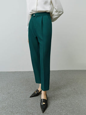 Tapered Nine-point Pant Women All-match Straight Loose Casual Female Suit Pants