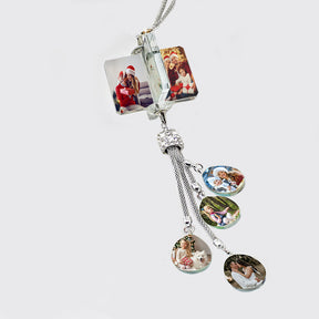 Customizable photo Car Rearview Mirror Pendant Car Interior Modeling Crystal Ball Ornaments