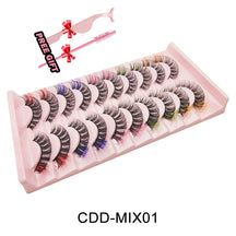 Strip Lashes 10-pairs Fluffy Mink Lashes 3D False Volume Eyelashes