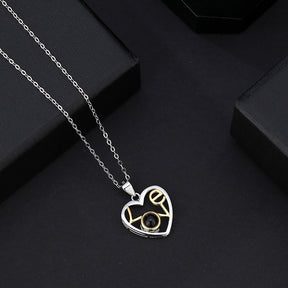 Customizable photo Necklace Round Heart Pendant Romantic Memory Projection Necklaces