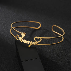 Customized Letter Name Bracelet Bangles for Women Men Chrismas Jewelry Gift