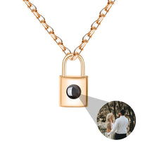 Customized photo key lock Projection Photo Necklace Personality Creative Pendant